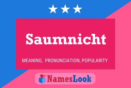 Poster del nome Saumnicht