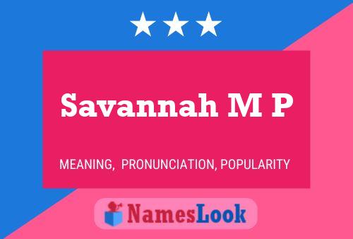 Poster del nome Savannah M P