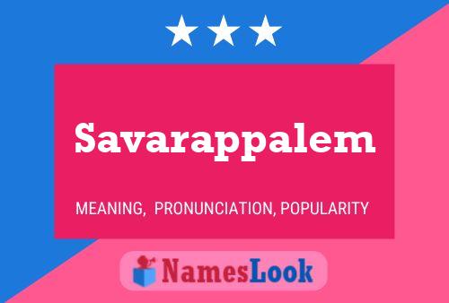 Poster del nome Savarappalem