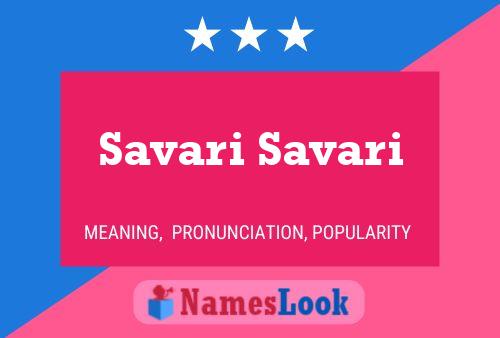 Poster del nome Savari Savari