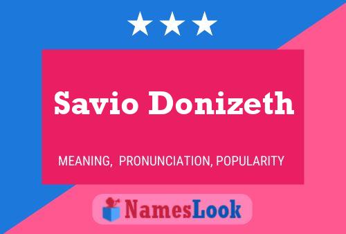 Poster del nome Savio Donizeth