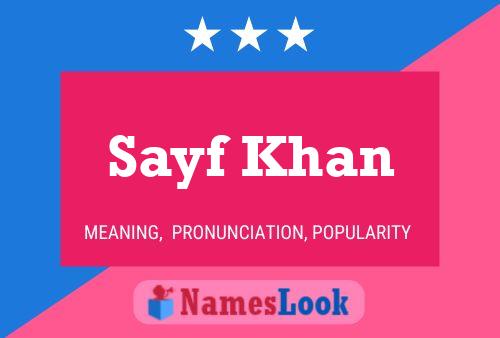 Poster del nome Sayf Khan