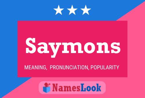 Poster del nome Saymons