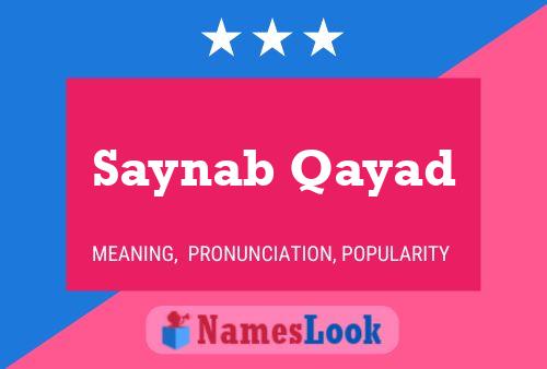 Poster del nome Saynab Qayad