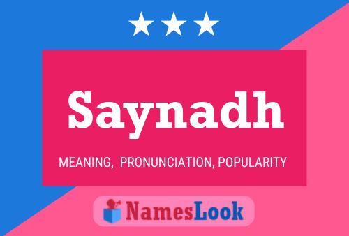 Poster del nome Saynadh