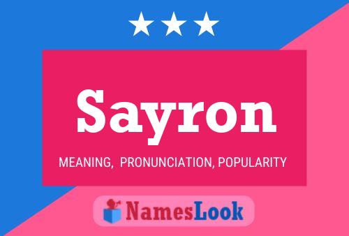 Poster del nome Sayron