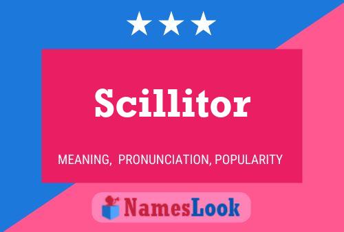 Poster del nome Scillitor