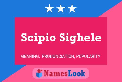 Poster del nome Scipio Sighele