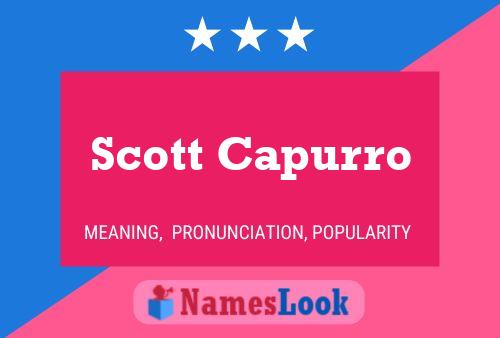 Poster del nome Scott Capurro