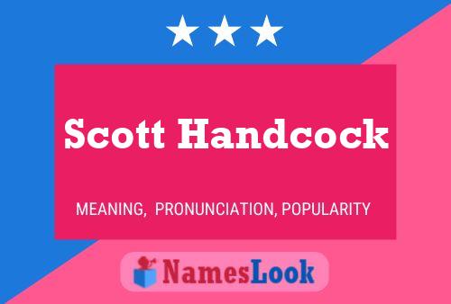 Poster del nome Scott Handcock