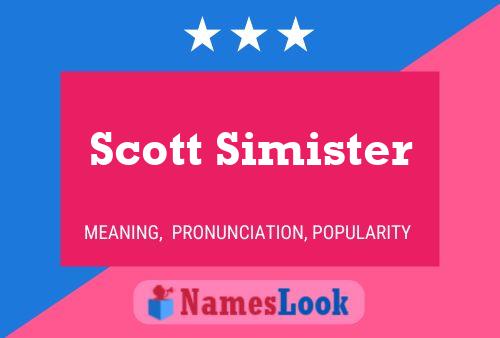 Poster del nome Scott Simister