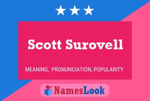 Poster del nome Scott Surovell