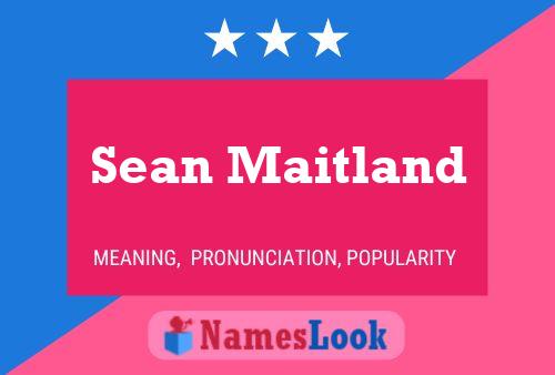 Poster del nome Sean Maitland