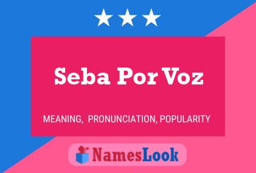 Poster del nome Seba Por Voz