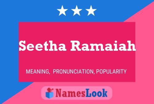 Poster del nome Seetha Ramaiah