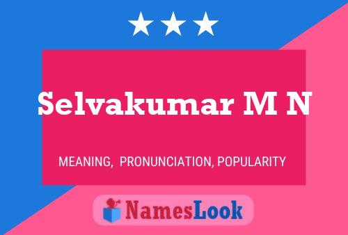 Poster del nome Selvakumar M N