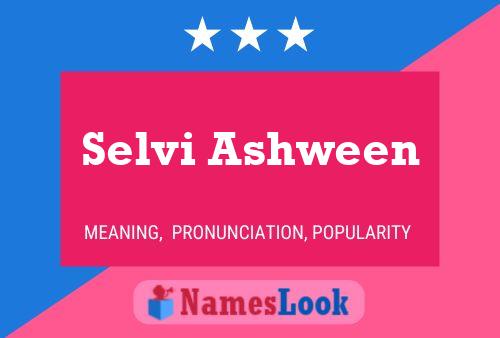 Poster del nome Selvi Ashween