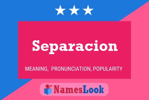 Poster del nome Separacion