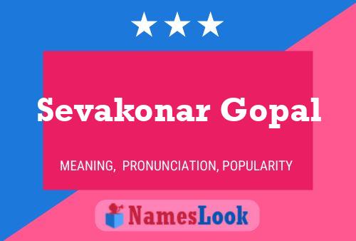 Poster del nome Sevakonar Gopal