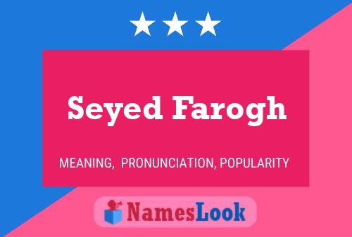 Poster del nome Seyed Farogh