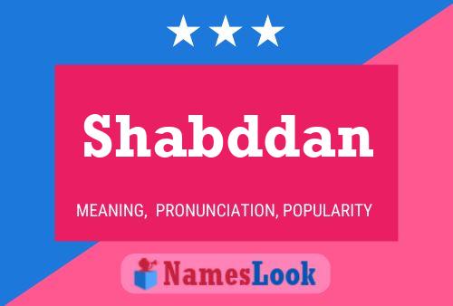 Poster del nome Shabddan