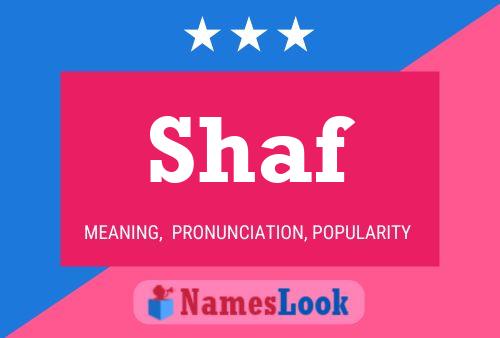 Poster del nome Shaf