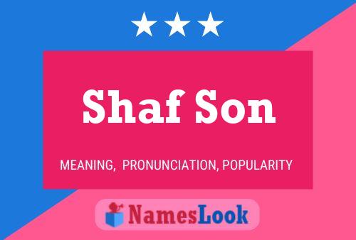 Poster del nome Shaf Son