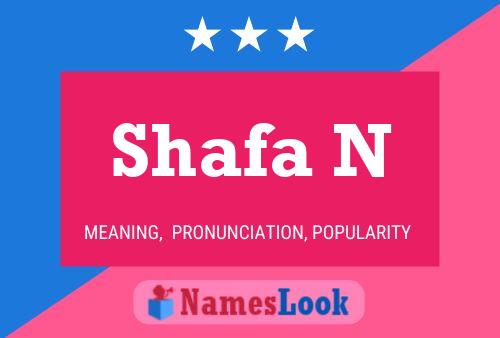 Poster del nome Shafa N