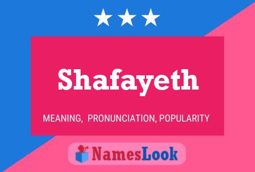 Poster del nome Shafayeth