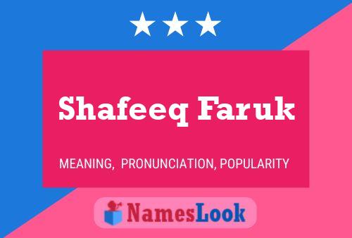 Poster del nome Shafeeq Faruk