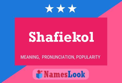 Poster del nome Shafiekol