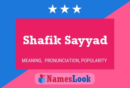 Poster del nome Shafik Sayyad