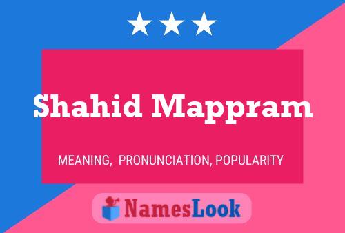 Poster del nome Shahid Mappram