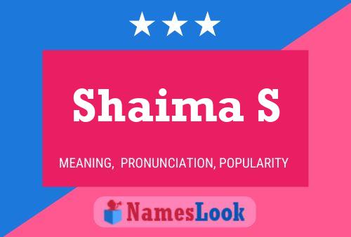 Poster del nome Shaima S