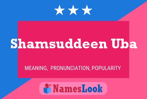 Poster del nome Shamsuddeen Uba