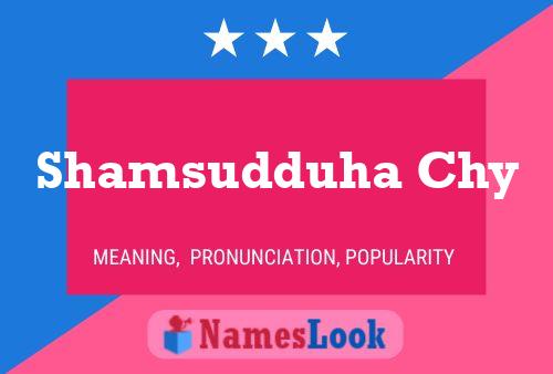 Poster del nome Shamsudduha Chy