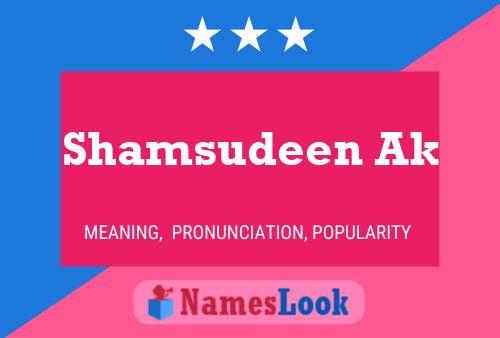 Poster del nome Shamsudeen Ak