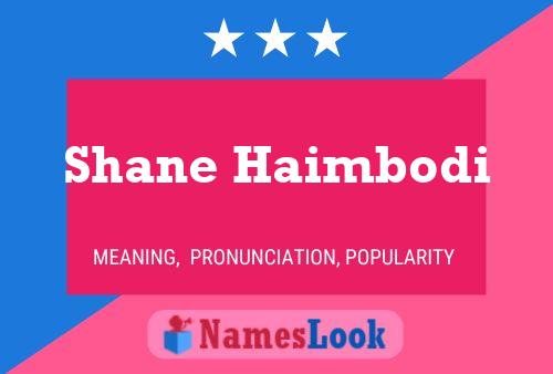 Poster del nome Shane Haimbodi