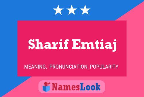 Poster del nome Sharif Emtiaj