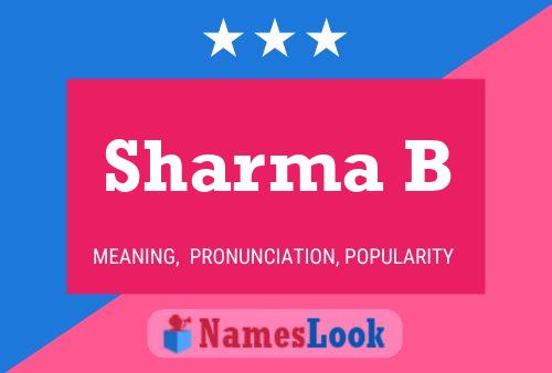 Poster del nome Sharma B