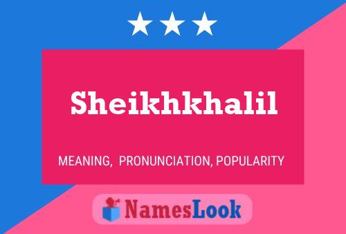 Poster del nome Sheikhkhalil