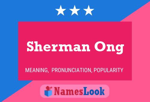 Poster del nome Sherman Ong