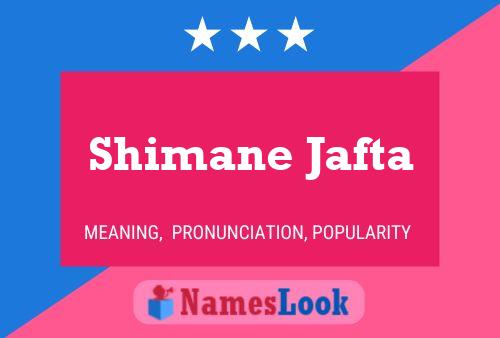 Poster del nome Shimane Jafta