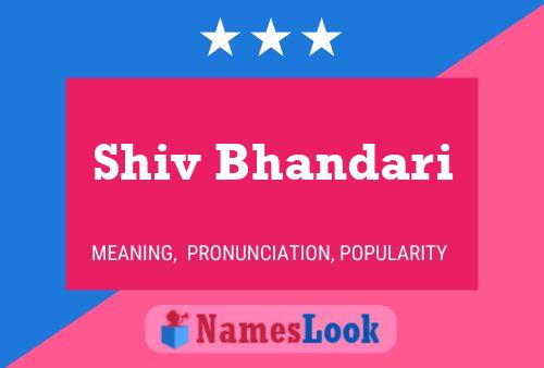 Poster del nome Shiv Bhandari