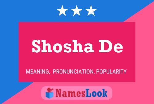 Poster del nome Shosha De