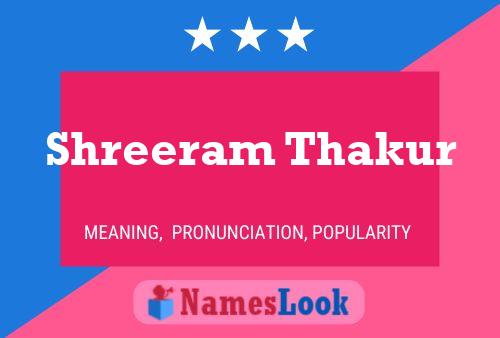 Poster del nome Shreeram Thakur