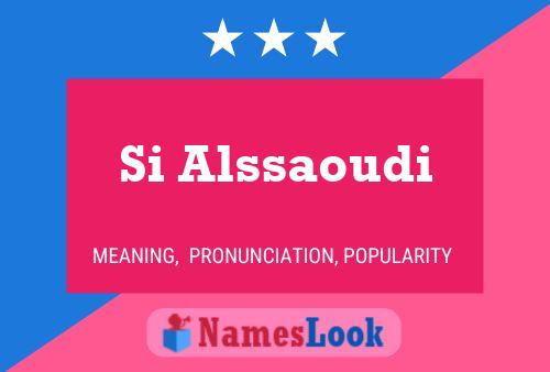 Poster del nome Si Alssaoudi