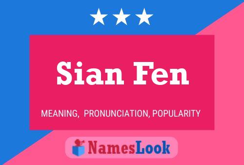 Poster del nome Sian Fen