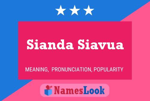 Poster del nome Sianda Siavua