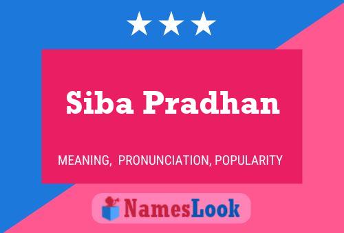 Poster del nome Siba Pradhan